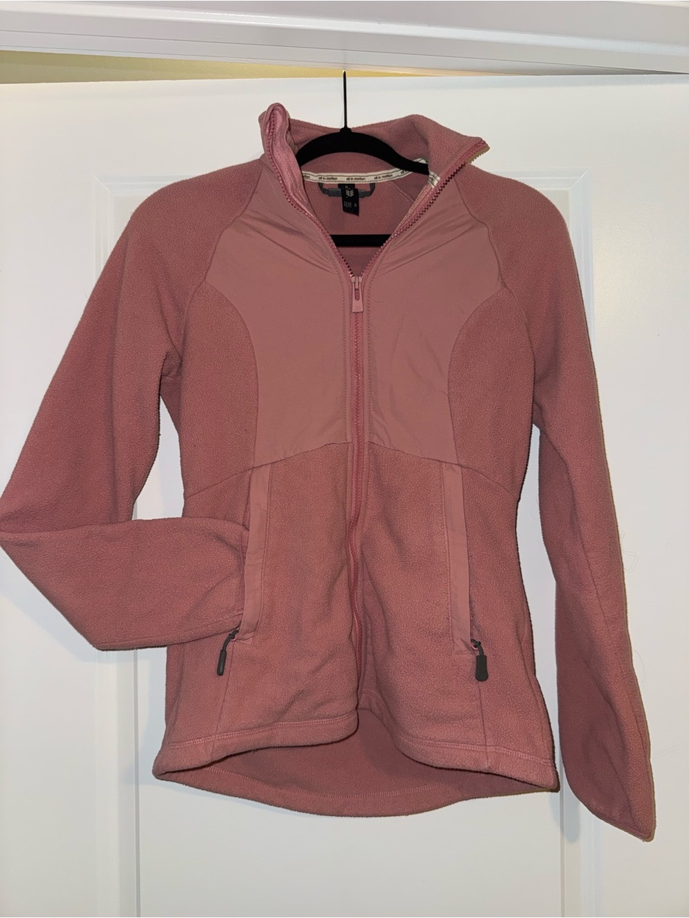 All in Motion Dusty Rose Zip-Up Fleece Jacket